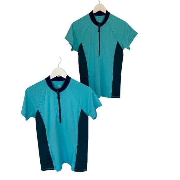 Title Nine Sunbuster 1/2 Zip Short Sleeve Sun Shirts Rash Guard Bundle Medium - Picture 1 of 13